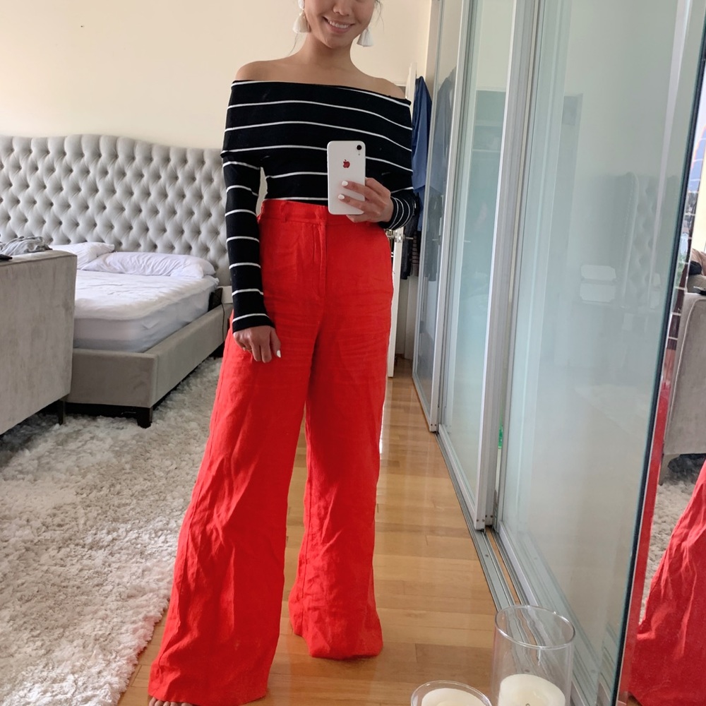 Zara✨Blue striped sweater knit off cold shoulder